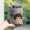 Creative Resin Tree Hole  Succulent Flower Pot