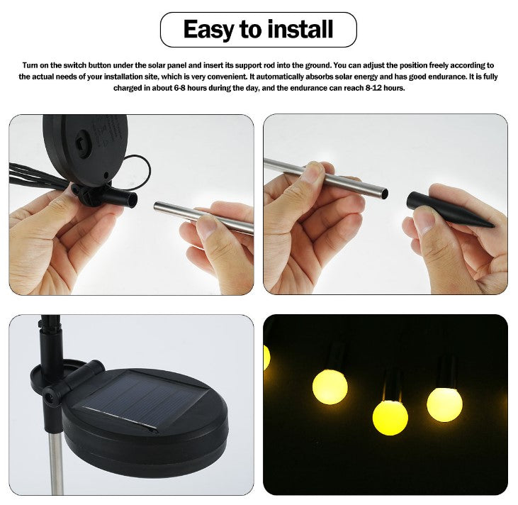 Simulation Firefly Solar Light Garden Decoration